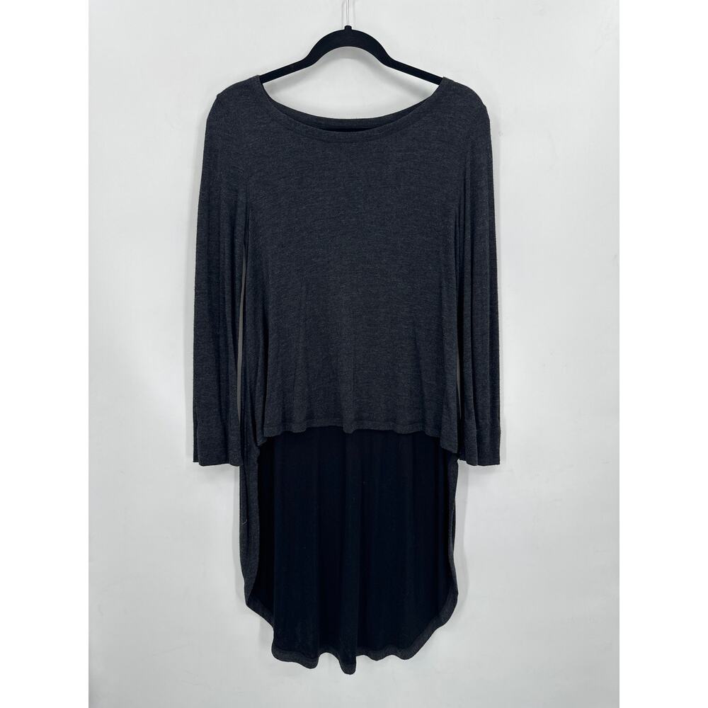 Ionna Kourbela Basics Charcoal Gray Hi-lo tunic Athen Greece Size Small